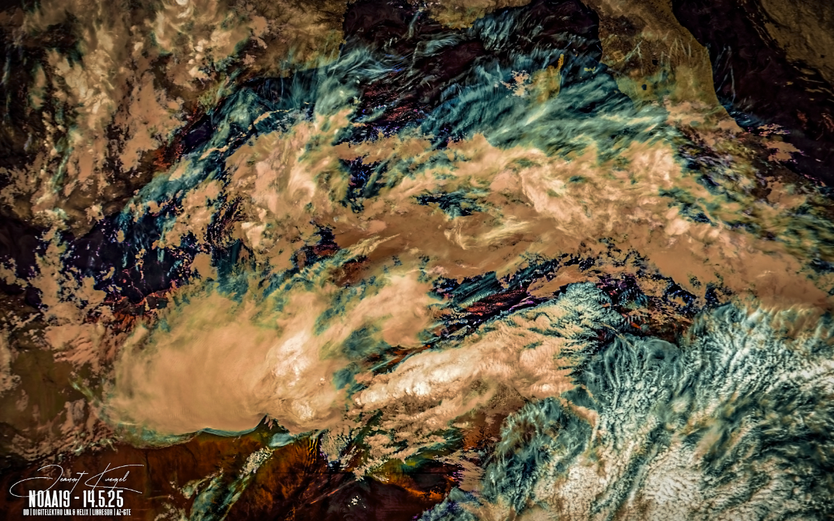 5.25 Noaa19 avhrr 3 AVHRR 3b45 IR False Color